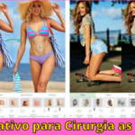 Aplicativo simulador de cirurgia plástica pelo celular.